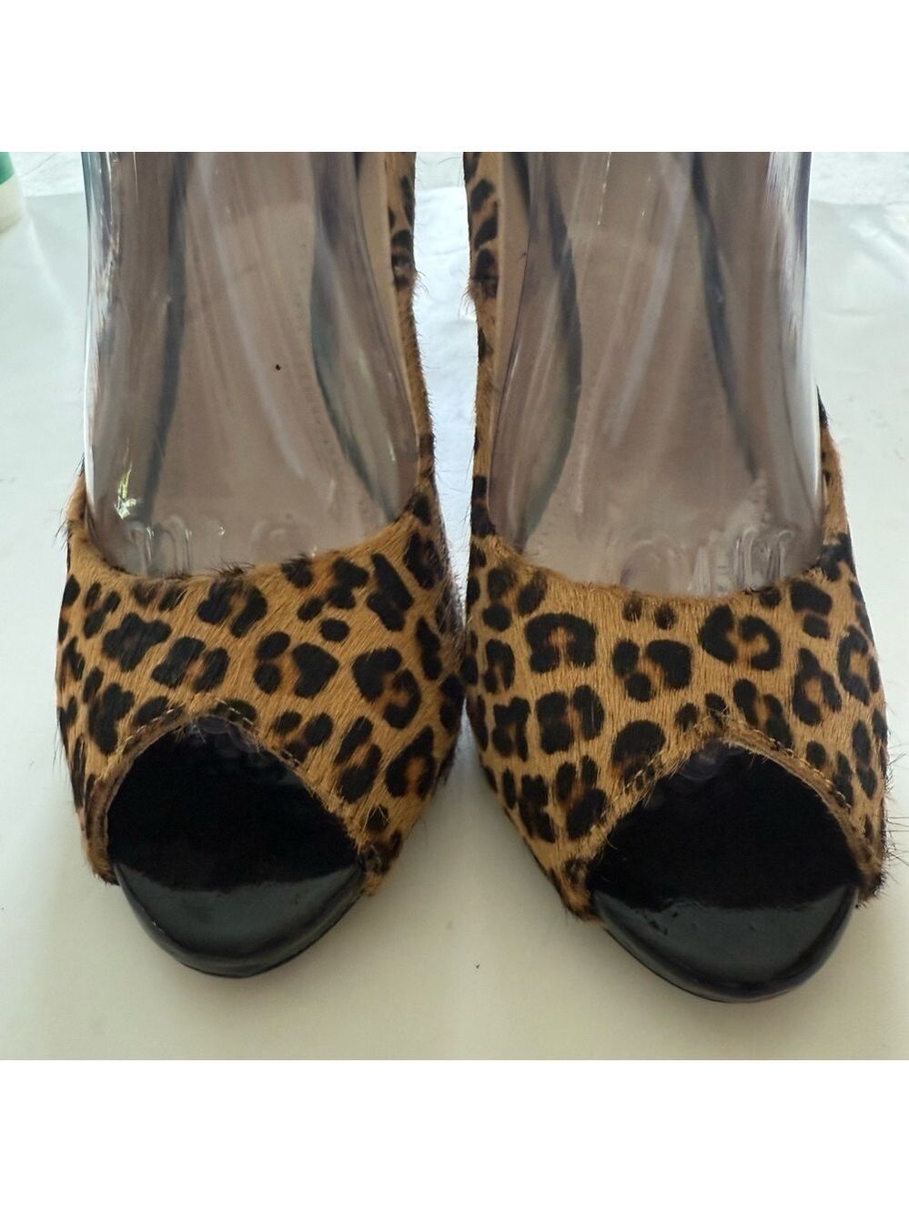 Leopard Print Stilettos Spiked high heels open toe 
Women’s 9 USA Party Wedding - Picture 2 of 16